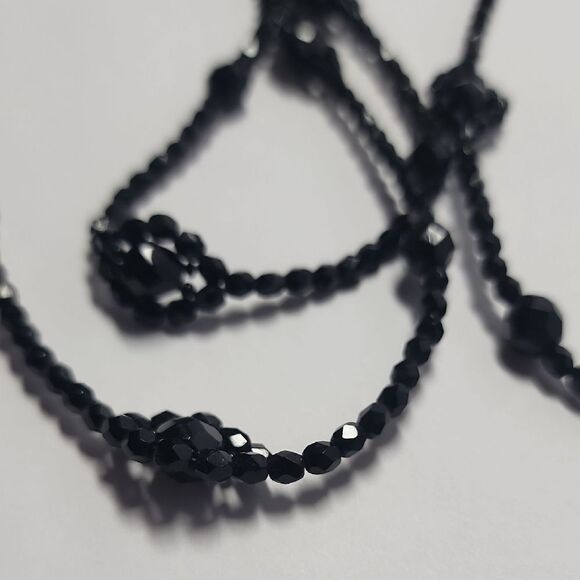 Robert Rose Black Beaded Necklace - Picture 2 of 5